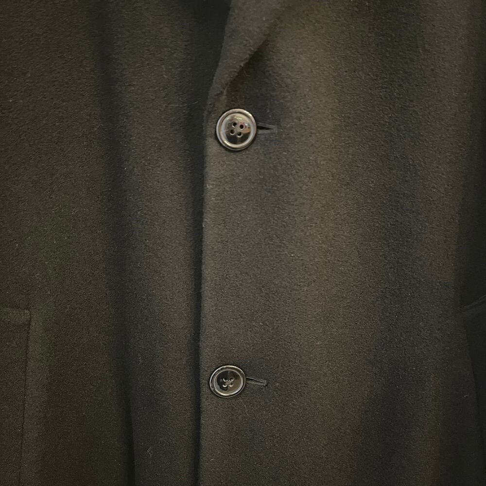 Pronto Uomo Mens Wool Cashmere Coat 42S Long Overcoat Black Dressy Formal Office - Picture 4 of 16